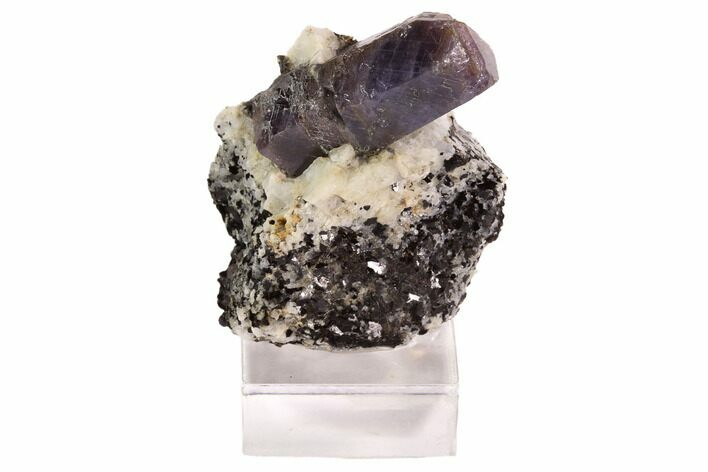 Corundum (Sapphire) Crystal in Mica Schist Matrix - Norway #94434